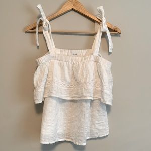 Anthropologie Tie Strap Peasant Tank Top